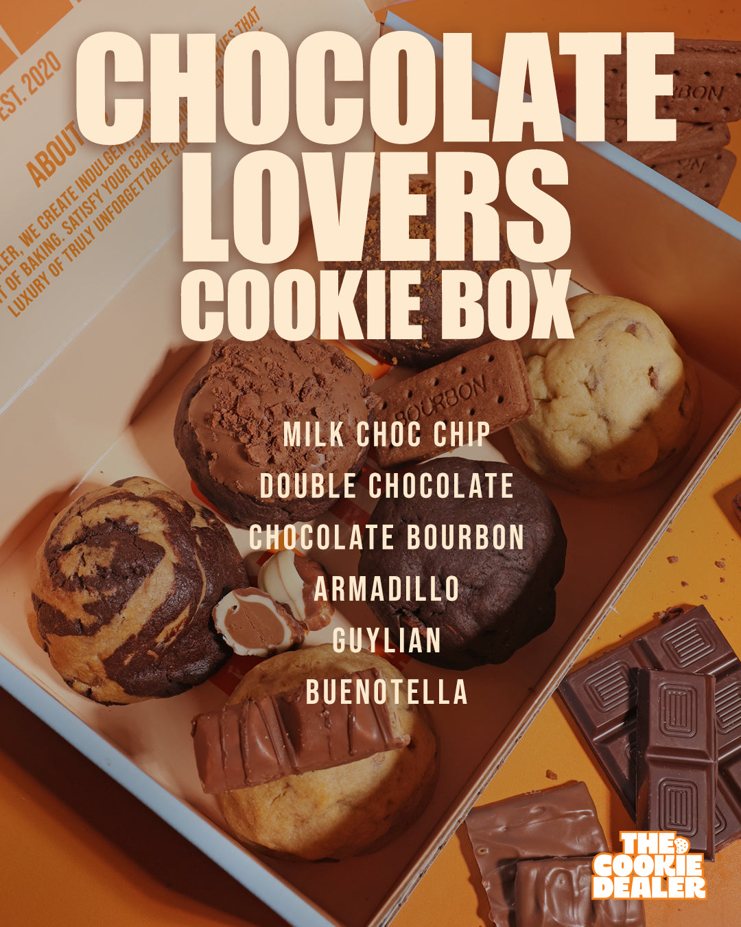 Chocolate Lovers Box x 6 cookies